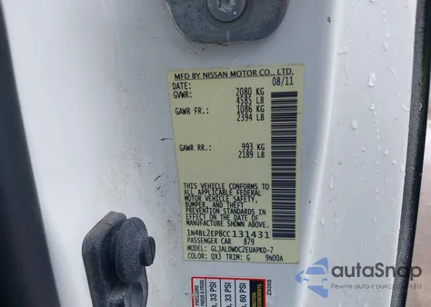 2012 Nissan Altima 3.5 Sr from USA, damaged, VIN 1N4BL2EP8CC131431